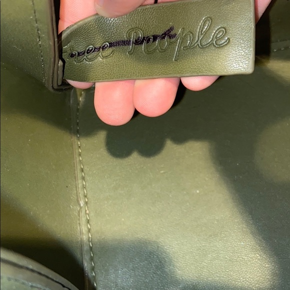 Free People Olive Green Reptile Print Bucket Bag - Picture 4 of 4